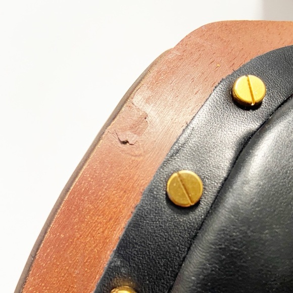 Veronica Beard Giles High Heel Studded Leather Clog size 8.5 - Picture 4 of 10